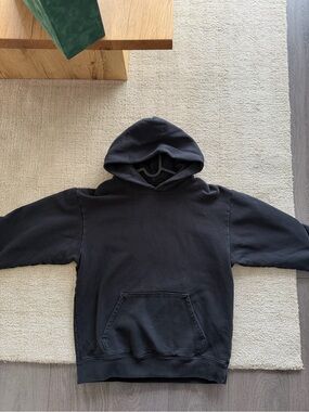 Plain black blank heavyweight hoodie